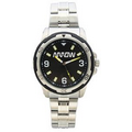 Men's Tahoe Stainless Steel Bracelet Watch W/ Black Dial